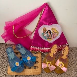 Disney hat Cinderella,aurora,Snow White and 2 princess play shoes